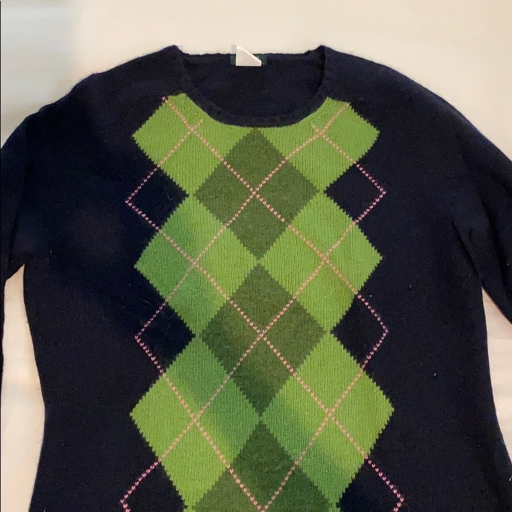 NWOT JCrew wool argyle sweater size M